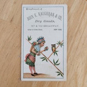 Vintage anni '50 Pubblicità commerciale Carta John E Kaughran Co Tessuti per tessuti NY 70