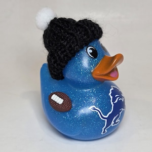 DETROIT LIONS Rubber Duck Gift Bedazzled Duck Cruise Dashboard Ducks