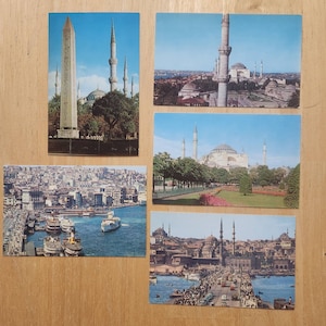 Années 1940 Années 1950 Carte postale photo Istanbul Turquie Mosquée Église Sans affectation 41