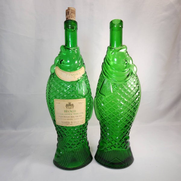 Vintage Fish Wine Bottle Etsy