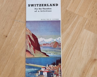 Vintage Travel Brochure Switzerland 1940s Swiss Federal Railroads NY 62