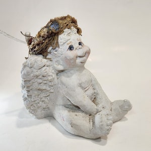 Vintage Dreamsicles Figurine Sitting Concrete Cherub Collectible 1991