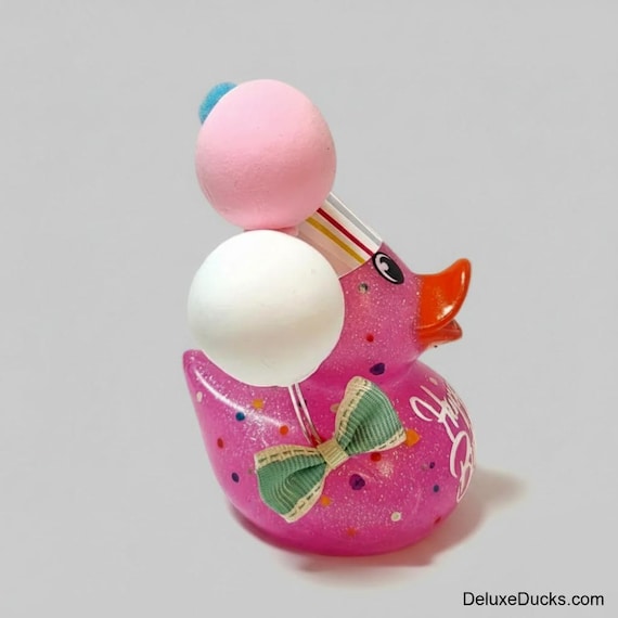 HAPPY BIRTHDAY - Any Number Rubber Duck Gift Bedazzle Unique
