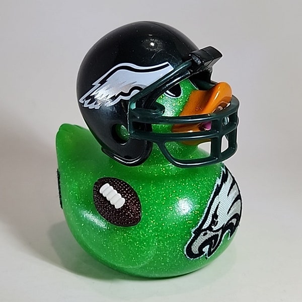 PHILADELPHIA EAGLES Rubber Duck Gift NFL Football Bedazzled Collectible Duck