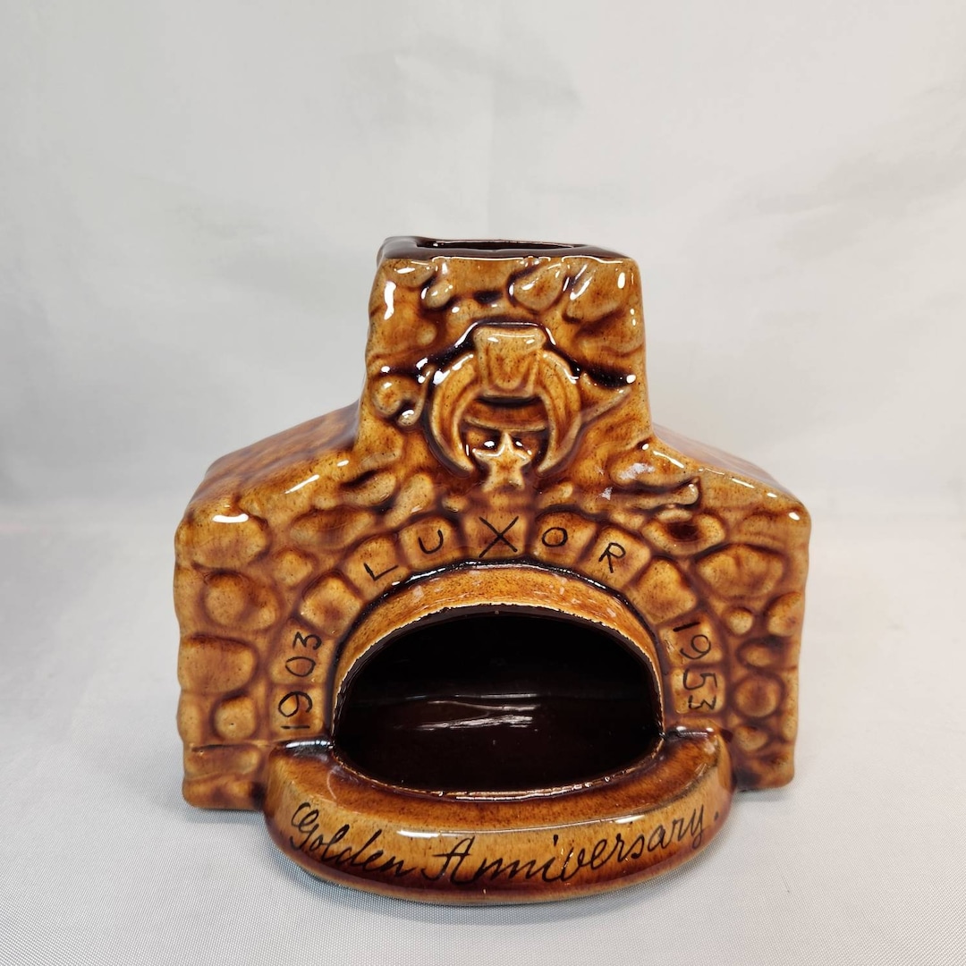 Vintage Luxor Shriners Golden Anniversary 1903 1953 Ceramic Fireplace
