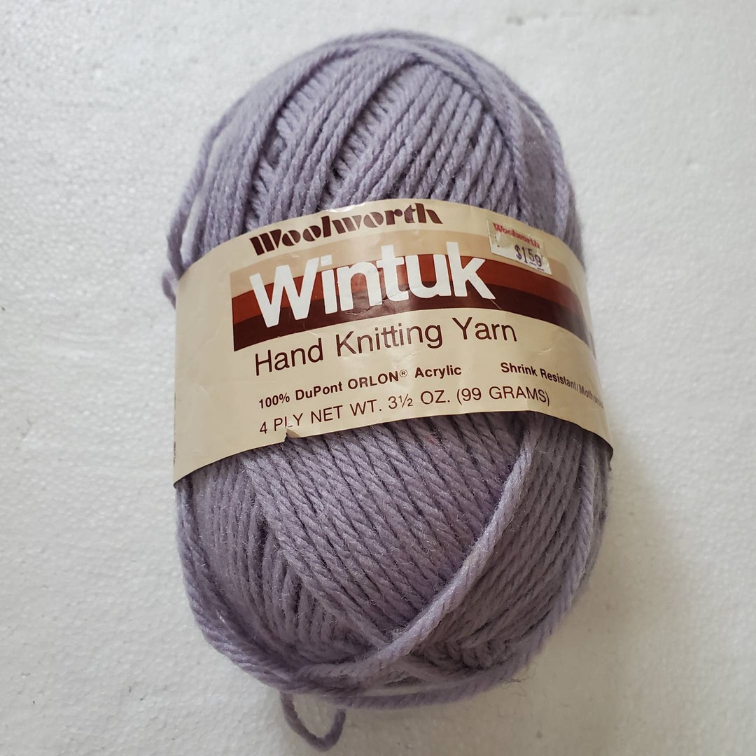 Vtg Woolworth Wintuk Worsted Knitting Yarn Orlon Acrylic 3.5 Oz 4 Ply
