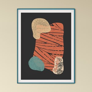 Pastel Colored Abstract Print, Handmade Minimalist Wall Art, Modern Home Decoration, Unique Digital Print