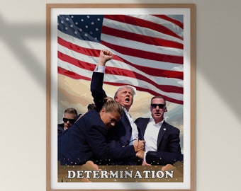 Iconische Trump Art Poster: modern politiek decor (digitale download)
