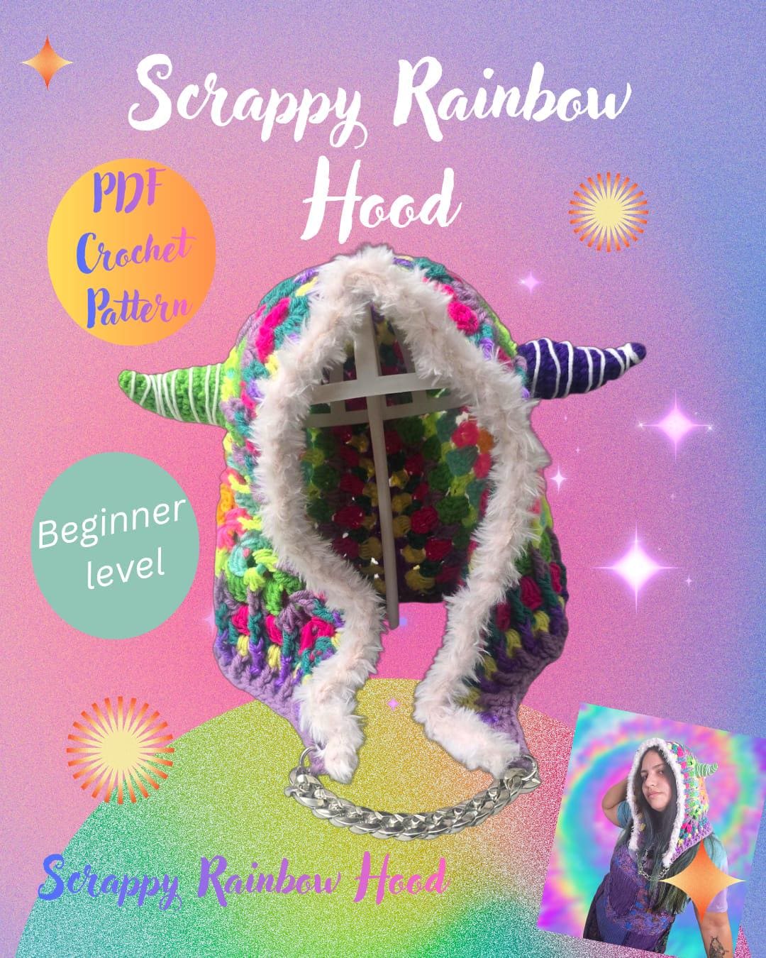 Rave Hood With Chain - Etsy display picture 3