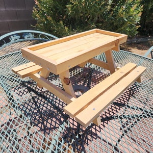 Chicken Feeder Picnic Table