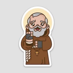 St. Padre Pio Vinyl Sticker