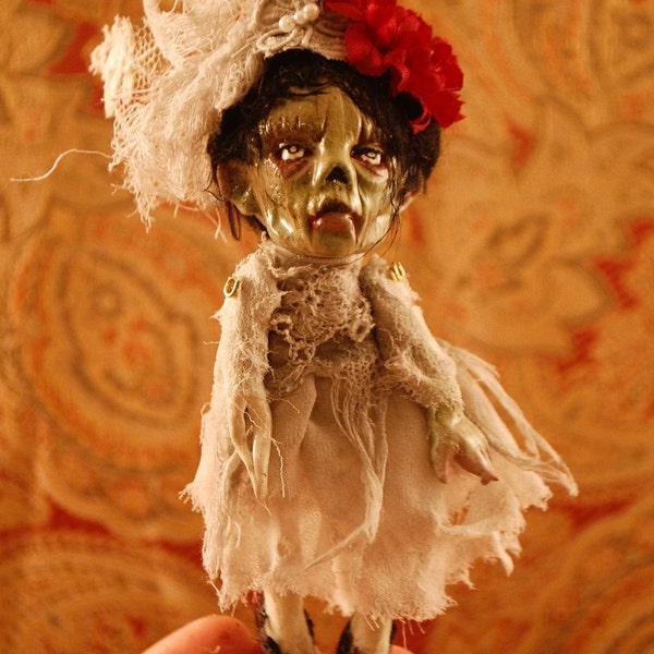 Zombie Bride Festive Dead Ornament by woodedwoods