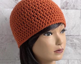 Crochet Fitted Beanie Hat for Women – Handmade Skull Cap