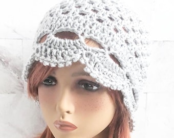 Crochet Juliet Cap: Vintage 1920s Style Cloche, Handmade Lace Beanie