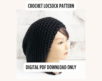 Dreadlock Häkelanleitung, Slouchy Dreadlock Tam Digitale PDF, Flechtmütze