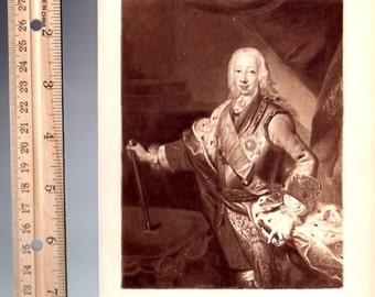 PETER III  The Gallery Of VERSAILLES Europe Royal Courts, Vintage Antique Steel Plate Photogravure Art Print, 1800s [Inv#SecEu 43