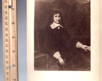 NICOLAS FOUQUET VICOMTE De Melun Royal Courts, Vintage Antique Steel Plate Photogravure Art Print, 1800s [Inv#SecEu 67