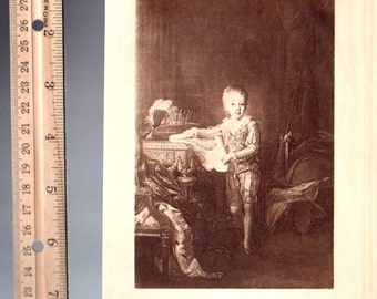 GUSTAVUS iv ADOLPHUS b PASCH Europe Royal Courts, Vintage Antique Steel Plate Photogravure Art Print, 1800s [Inv#SecEu 27