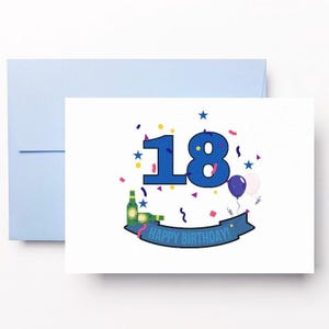 Image clipart 18e anniversaire, graphiques en sublimation 18 ans, invitation 18e anniversaire pour homme, images de fabrication de cartes 18e anniversaire, PNG