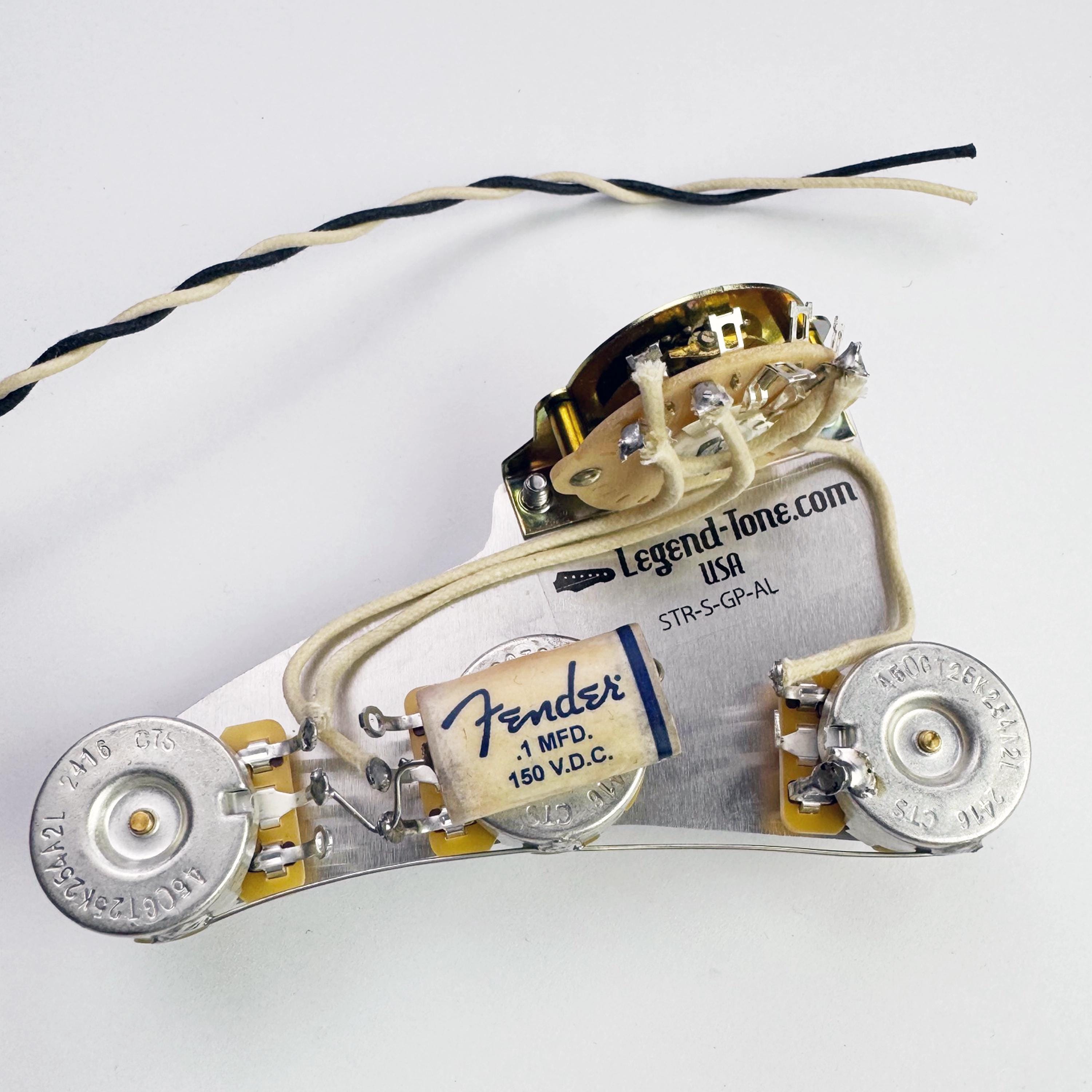 Custom 1959-61 Fender Stratocaster Wiring Harness -.1mfd Phonebook -