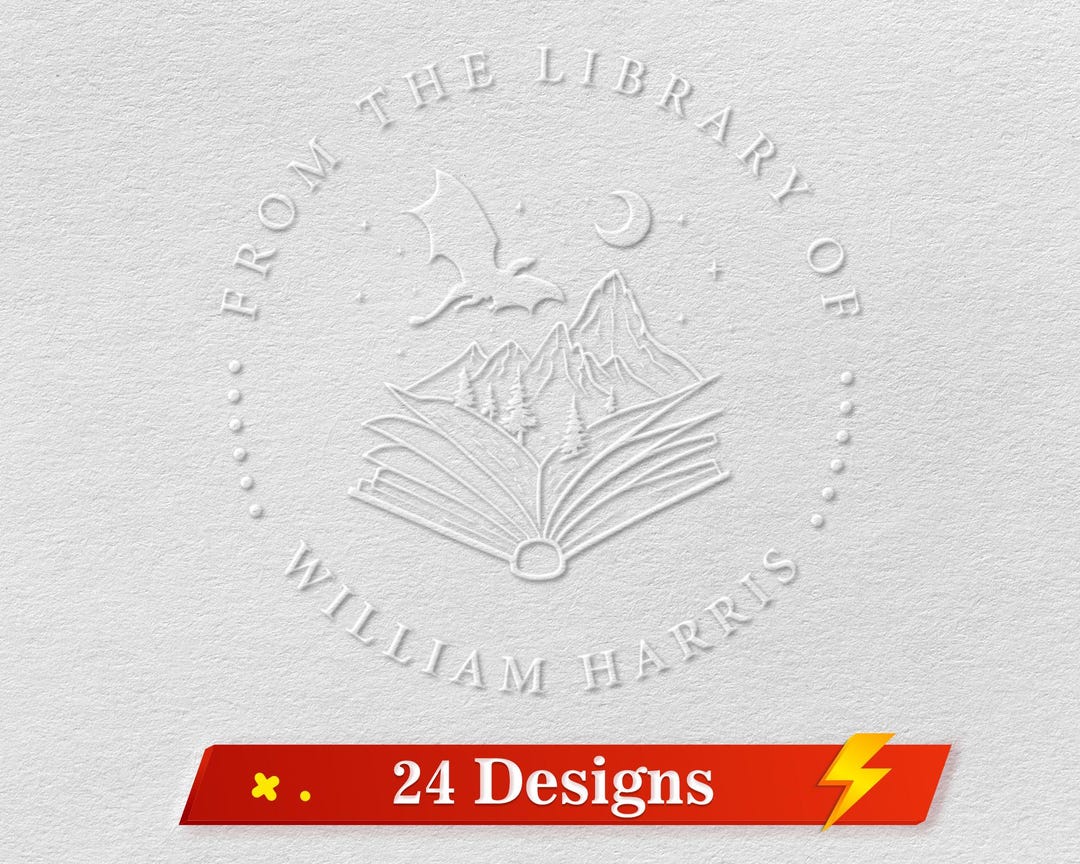 Personalized Book Embosser/book Stamp/custom Embosser/library Embosser ...