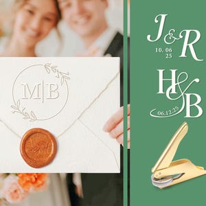 Custom Wedding Invitation Embosser - Name & Monogram Embosser Personalized/Initials Embosser/Napkin Embosser/Wedding Stationery
