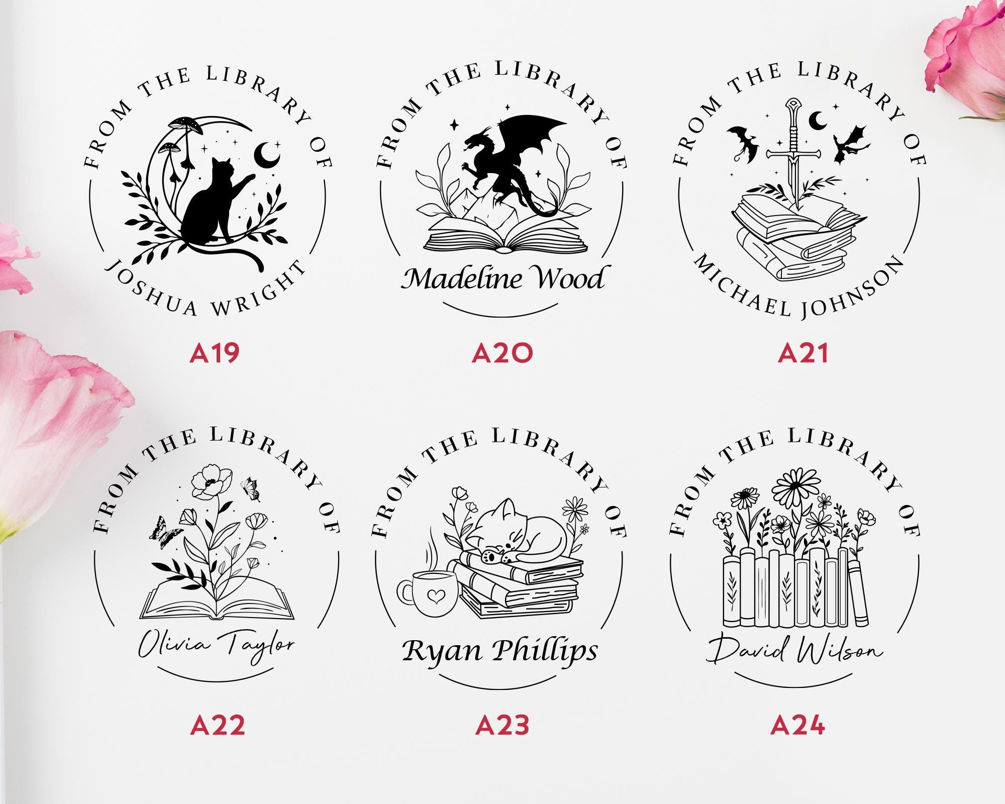 Personalized Book Embosser, From The Library Of Book Embosser, Custom Book Stamp, Library Embosser, Book Lover Gifts