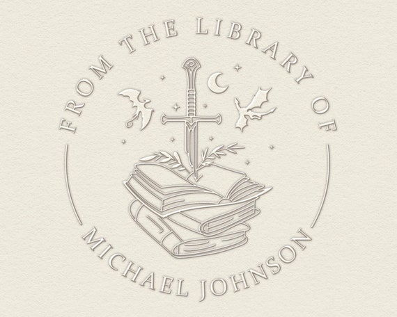 Personalized Book Embosser,Custom Book Embosser,From The Library Of Embosser, Library Embosser,Paper Embosser,Book Lover Gifts