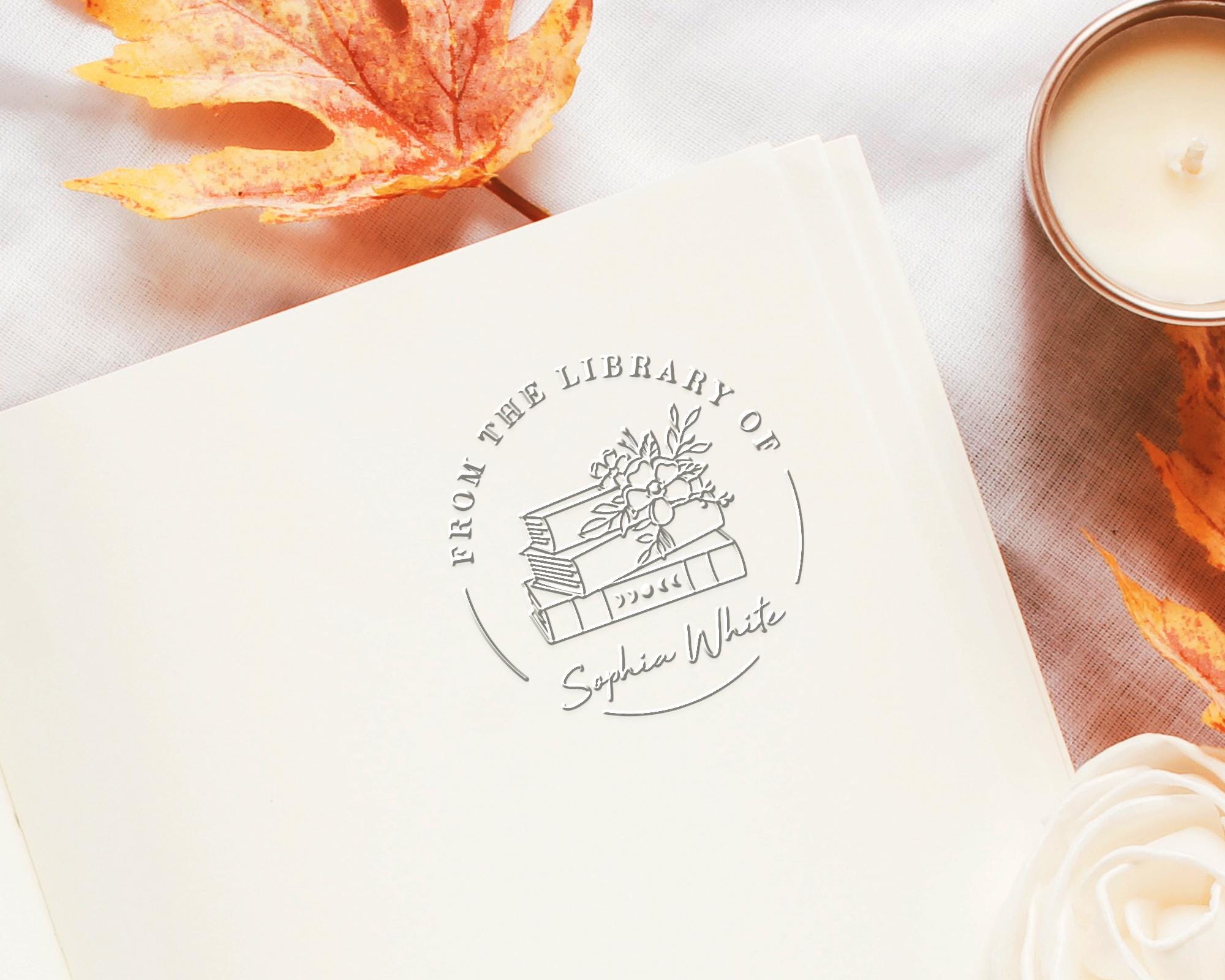 Personalized Book Embosser, From The Library Of Book Embosser, Custom Book Stamp, Library Embosser, Book Lover Gifts