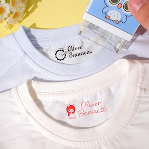 Benutzerdefinierte Kleidung Stempel / personalisierte Stoff Stempel / Kinder Name Label Stempel / Kleidung Stempel für Lager oder Kita / Schuluniformen