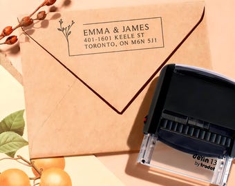 Personalized Return Address Stamp, Custom Self Ink Address Stamp, Wedding Address Stamp, Home Address Stamper, Calligraphy Rubber Stamp