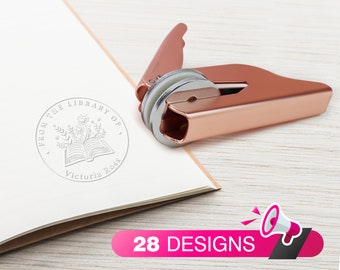 Personalized Book embosser/Library Embosser/Custom Book Stamp/From the Library of/Book Lover Gift/Ex Libris stamp