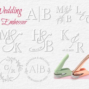 Custom Wedding Invitation Embosser - Name & Monogram Embosser Personalized/Initials Embosser/Napkin Embosser/Wedding Stationery