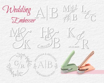 Gravador de convite de casamento personalizado - Gravador de nome e monograma personalizado/Gravador de iniciais/Gravador de guardanapo/Papelaria para casamento
