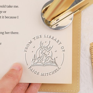 Relevo de livro personalizado/Carimbo de livro/Relevo de livro/Relevo de livro personalizado/Carimbo de biblioteca/Da biblioteca do carimbo/Presente para amantes de livros