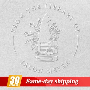 Personalized Book Embosser,Book Stamp,Custom Embosser,Library Embosser,From The Library Of,Book Embosser,Book Lover Gift