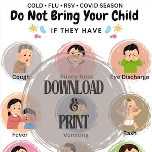 Printable Childcare Sickness Policy: School Rules (PDF)