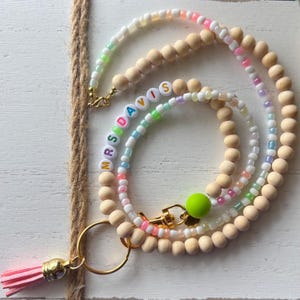 Breakaway Personalized Lanyard, Pastel Colors,