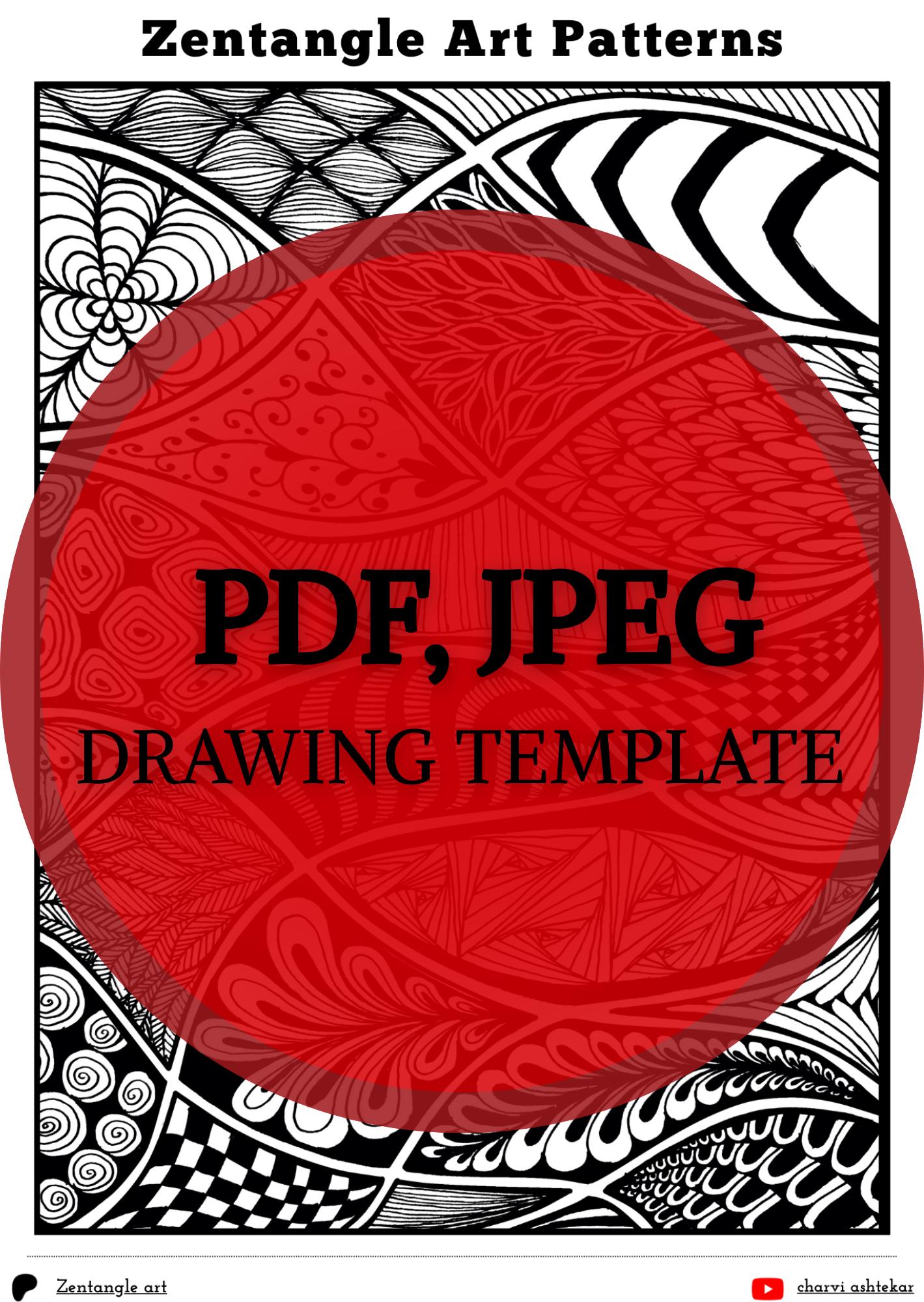 Zentangle Practice Book: 25 Patterns + Video Tutorials (printable PDF ...