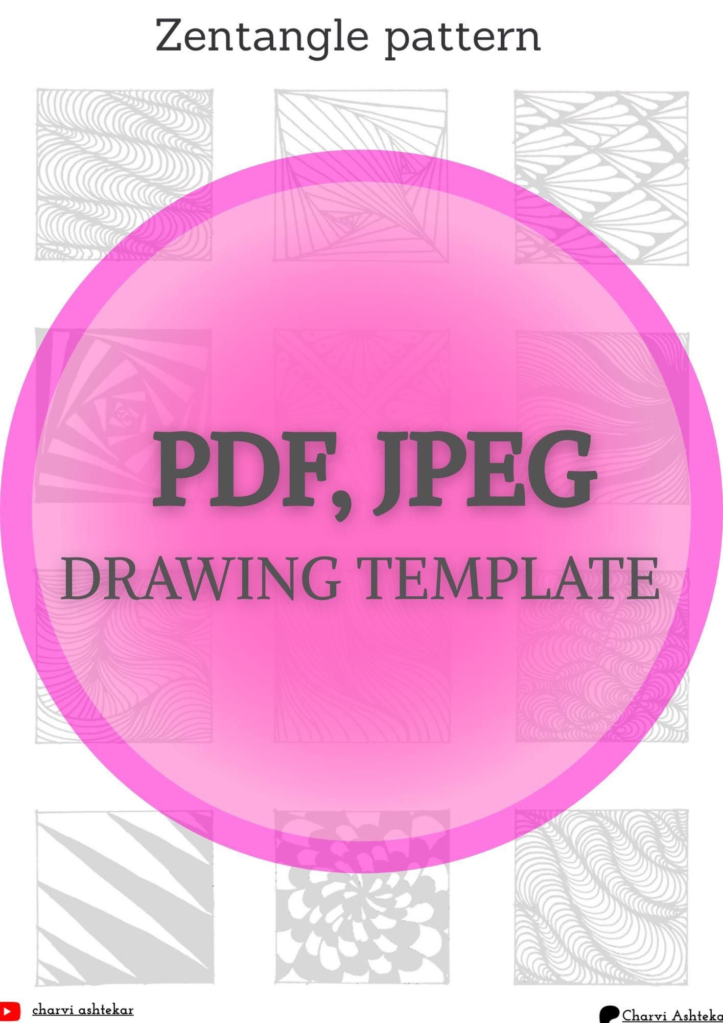 Zentangle Patterns.pdf Easy Zentangle Pattern Worksheets: Beginner Tangle Templates Set 4 (PDF ...