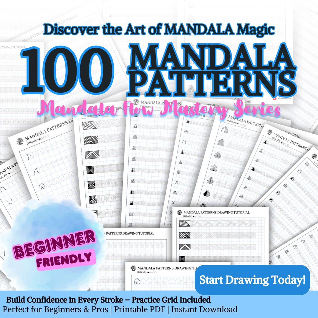Simple Mandala Patterns.pdf 100 Easy Mandala Patterns for Beginners: Printable Art Therapy Sheets ...