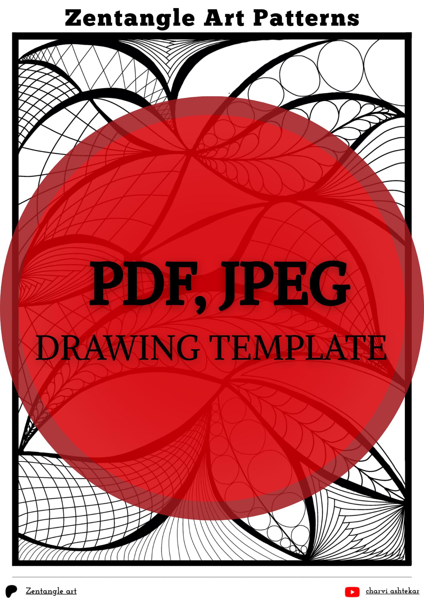 Zentangle Practice Book: 25 Patterns + Video Tutorials (printable PDF ...