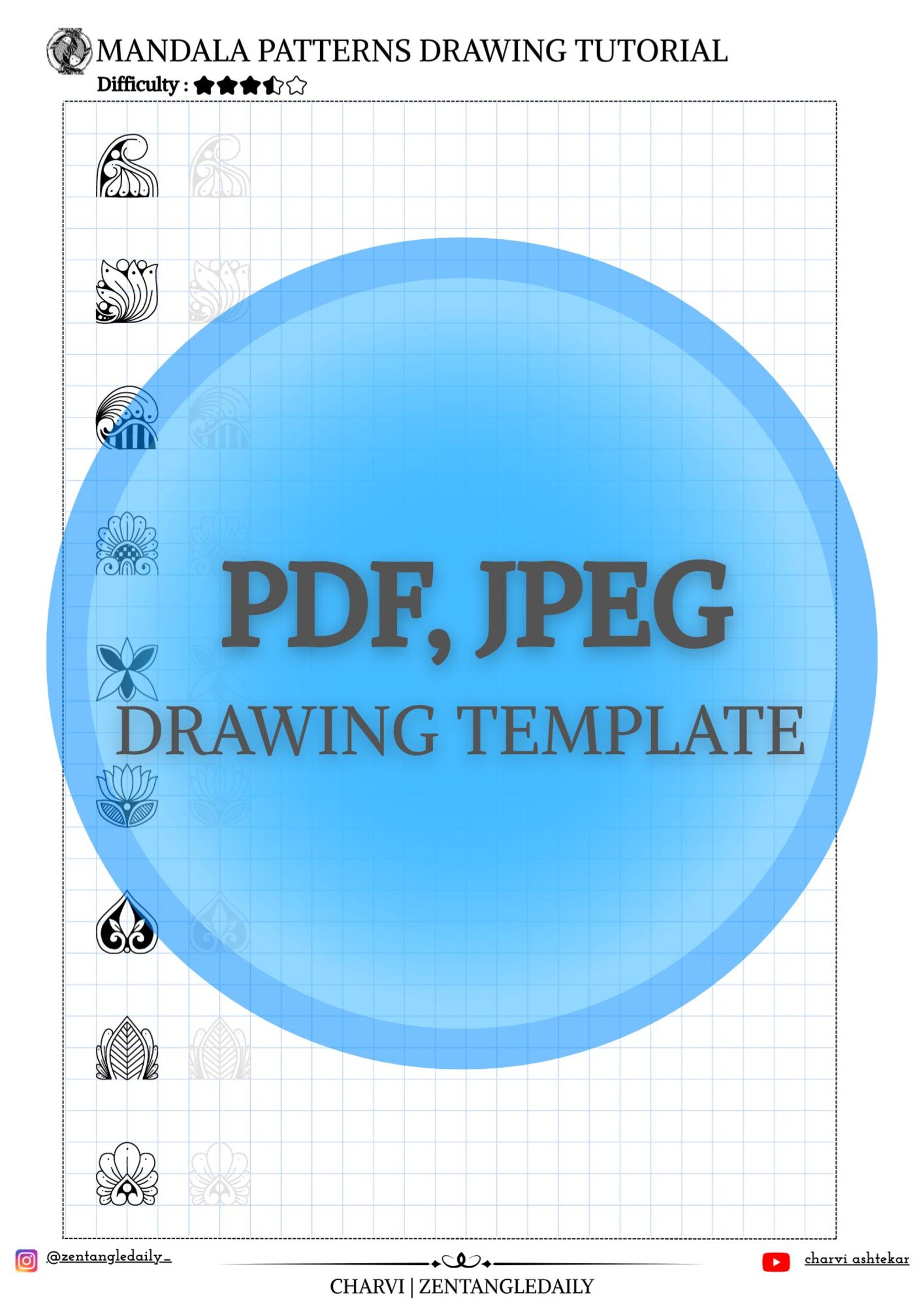 Mandala Pattern Sheets: Beginner Art Therapy, Printable A4 PDF & JPEG ...