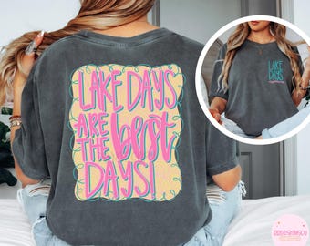 Lake Days Shirt, Lake T Shirt, Comfort Colors®, Summer Shirt for Women, Lake Vibes, Coquette Bow, Camping Shirt, Vacation, Gifts for Her