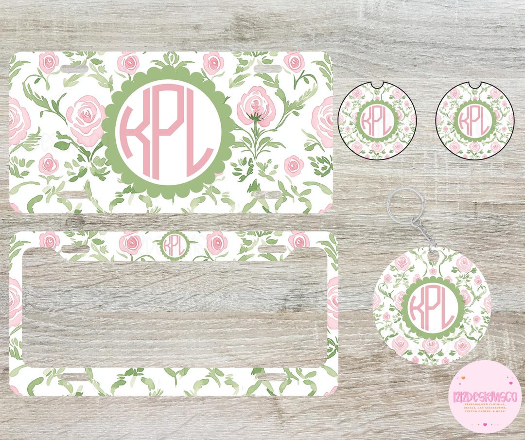 Front License Plate, Car Coasters, Rear Frames, Custom Keychains, Monogrammed License Plate, Personalized Car Accessories, Gifts for Her - Etsy