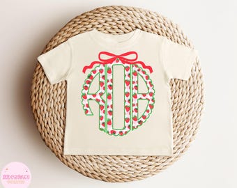 Custom Strawberry Monogram Shirt: Personalized Toddler Girl Tee