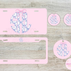 Front License Plate, Car Coasters, Rear Frames, Custom Keychain, Personalized Car Accessories, Monogrammed License Plate, Gifts for Her