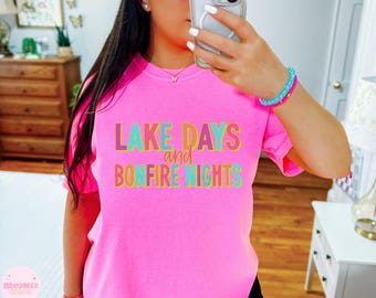 Summer Shirt, Lake Days T-Shirt, Comfort Colors®, Lake Life Shirts for Women, Camping Shirt, Vacation Tee, Summer Vibes Shirt, Gifts for Her