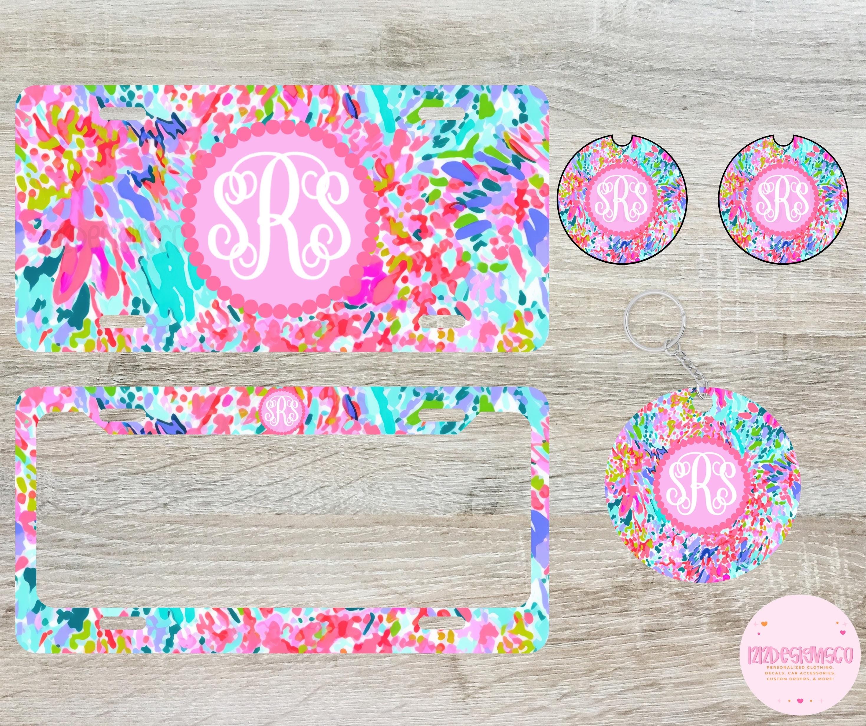 Front License Plate, Car Coasters, Rear Frames, Custom Keychains, Monogrammed License Plate, Personalized Car Accessories, Gifts for Her