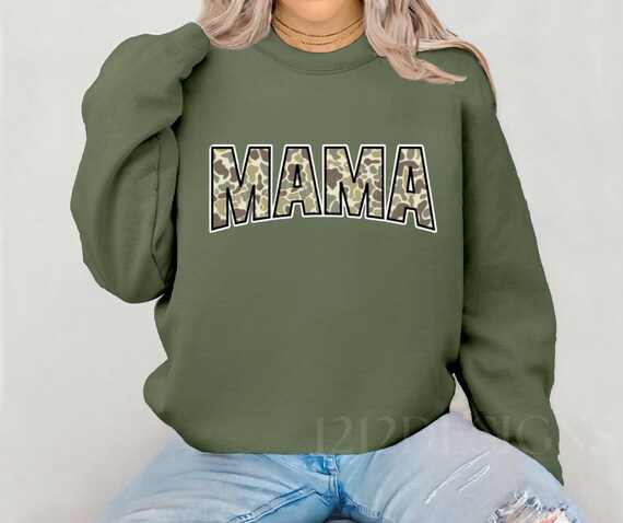 Duck Camo MAMA Sweatshirt Old School Camo Mama Sweatshirt Vintage Camo Sweatshirt Camo Sweatshirts for Mama mom Etsy